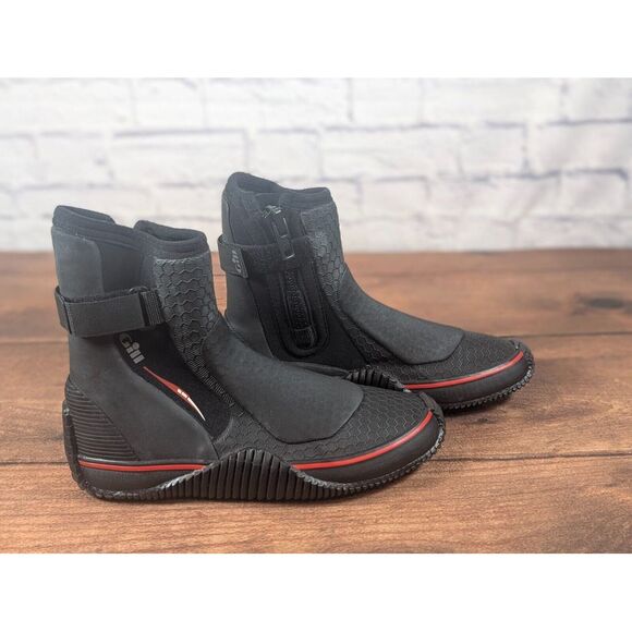 Gill Dinghy Sailing Boots Black Red Neoprene SZ 10 US / 9 UK / 43 EU - Picture 8 of 10